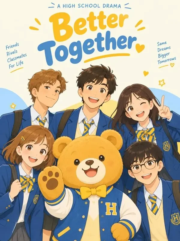 魔改短剧《小熊同学请回答》封面，校园青春题材短剧